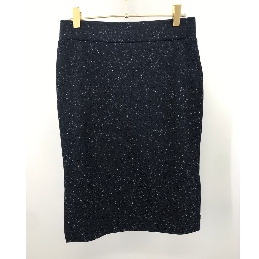 Madewell Black Speckled Knit Pencil Skirt Size S